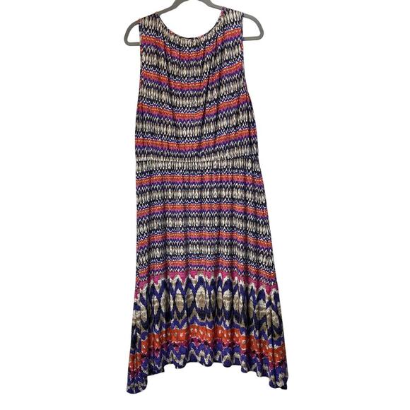 Ruby Rd Womens Mutil ColorKeyholeNeckElastic Waist Sleeveless SummerCasualDress - Picture 2 of 6